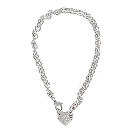 Tiffany & Co. Sterling Silver Heart Tag Choker