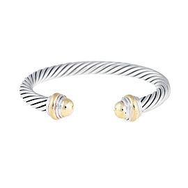 David Yurman Silver And 14K Yellow Gold Bangle Bracelet