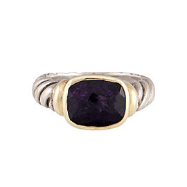 David Yurman Noblesse 14K Yellow Gold Amethyst Ring Size 5.75