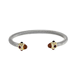 David Yurman Sterling Silver & 14K Yellow Gold Citrine, Tourmaline & Garnet Renaissance Bracelet