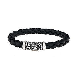 David Yurman Sterling Silver Braided Rubber Bracelet