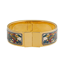 Hermes Gold Plated Hinged Cuff