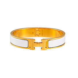 Hermes Clic Clac Gold Tone Bracelet