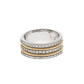 Marco Bicego 18k White and Yellow Gold 3 Row Diamond Ring