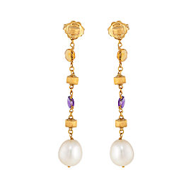 Marco Bicego 18K Yellow Gold with Paradise Multiple Gemstone Drop Earrings