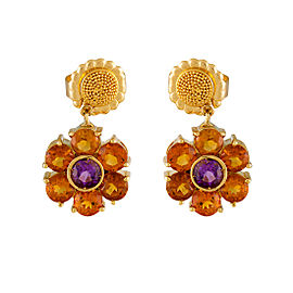 Pasquale Bruni 18k Yellow Gold Flower Cluster Drop Earrings