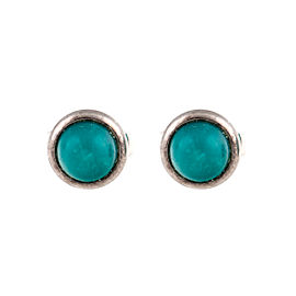 Tiffany & Co. Elsa Peretti Sterling Silver Turquoise Stud Earrings