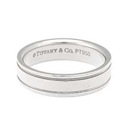 Tiffany & Co. Platinum Milgrain Mens Ring Size 11.5