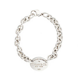 Tiffany & Co. 925 Sterling Silver Return To Tiffany Oval Tag Bracelet