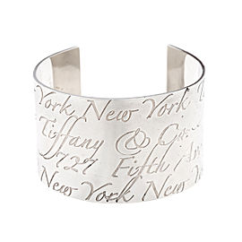 Tiffany & Co. Sterling Silver Notes Wide Cuff Bracelet