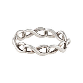 Tiffany & Co. Sterling Silver Twisted Infinity Band Ring Size 6.75