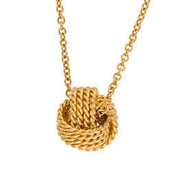 Tiffany & Co. 18K Yellow Gold Twist Knot Pendant Necklace