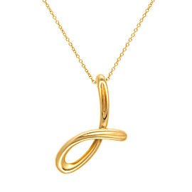 Tiffany & Co. 18K Yellow Gold Elsa Peretti J Necklace