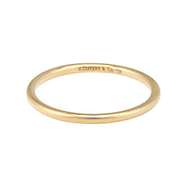 Tiffany & Co. 18k Yellow Gold Thin Stack Ring Size 7.75