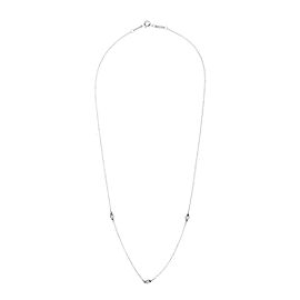 Tiffany & Co Sterling Silver Diamonds By The Yard Necklace