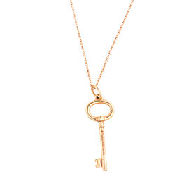 Tiffany & Co. 18K Rose Gold Key Necklace