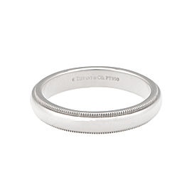 Tiffany & Co. Platinum Milgrain Ring Size 9