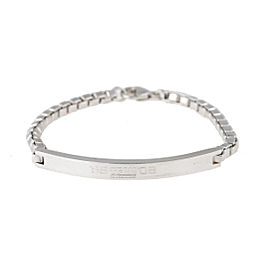 Tiffany & Co. Sterling Silver Box Link Bar Bracelet