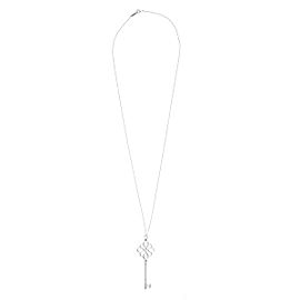 Tiffany & Co. Sterling Silver Knot Key Pendant Necklace