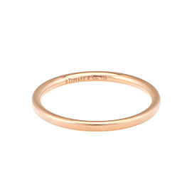 Tiffany & Co. 18k Rose Gold Thin Stack Ring Size 7.75