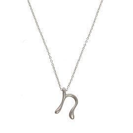 Tiffany & Co. Sterling Silver Elsa Peretti Letter N Pendant Necklace