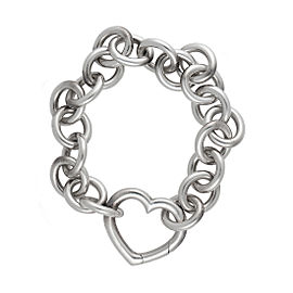 Tiffany & Co. Sterling Silver Heart Lock Bracelet