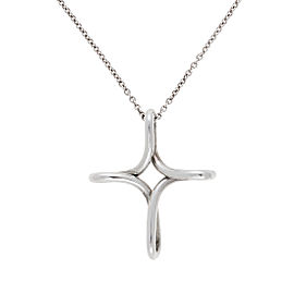 Tiffany & Co. Sterling Silver Infinity Cross Pendant Necklace