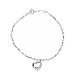 Tiffany & Co. Sterling Silver Open Heart Charm Bracelet