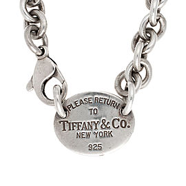 Tiffany & Co. Sterling Silver Return To Tiffany Oval Tag Necklace