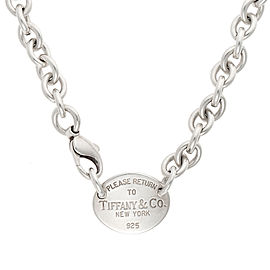 Tiffany & Co. Sterling Silver Oval Tag Necklace