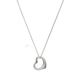 Tiffany & Co. Sterling Silver Open Heart Pendant Necklace