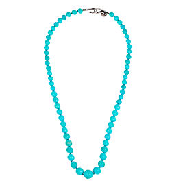 Tiffany & Co. Sterling Silver Turquoise Beaded Necklace