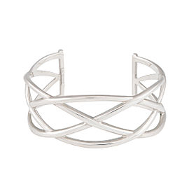 Tiffany & Co. Sterling Silver Wide Weave Cuff Bracelet