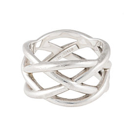 Tiffany & Co. Sterling Silver Weave Ring Size 7