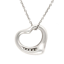 Tiffany & Co. Sterling Silver Elsa Perretti Open Heart Pendant Necklace