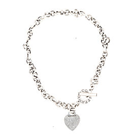 Tiffany & Co. Sterling Silver Heart Chain Link Necklace