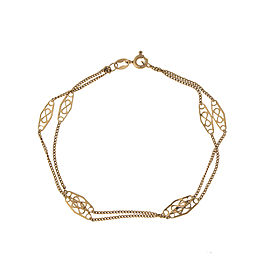 14k Yellow Gold Double Row Bracelet