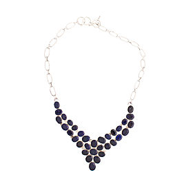 Silver Blue Sapphire Necklace