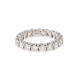 Platinum 2.65 Ct Diamond Eternity Band Ring Size 5