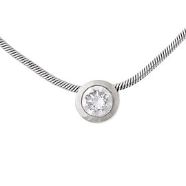 Platinum 0.20ct Bezel Set Diamond Pendant Necklace