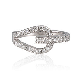 18K White Gold 0.32ctw. Diamond Ring Size 7.25