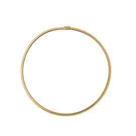 14k Yellow Gold Wide Choker Necklace