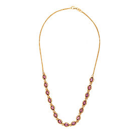 14K Yellow Gold 7.25ct. Garnet Necklace