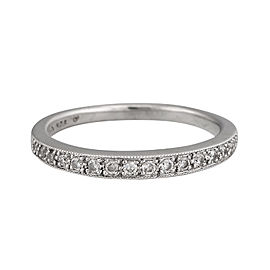 14K White Gold 0.15ct. Diamond Wedding Band Ring Size 6