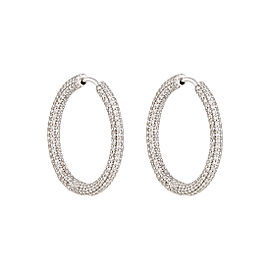 14K White Gold 3.50ctw Diamond Earrings