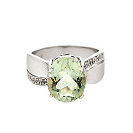 Sterling Silver Green Amethyst Ring