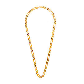 14K Yellow Gold Figaro Link Chain Necklace