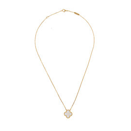 Van Cleef & Arpels 18K Yellow Gold Vintage Alhambra Pendant Necklace