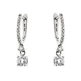 14k White Gold Diamond Drop Earrings