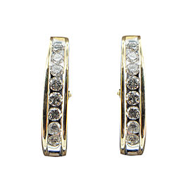 14K Yellow Gold & Diamond Earrings